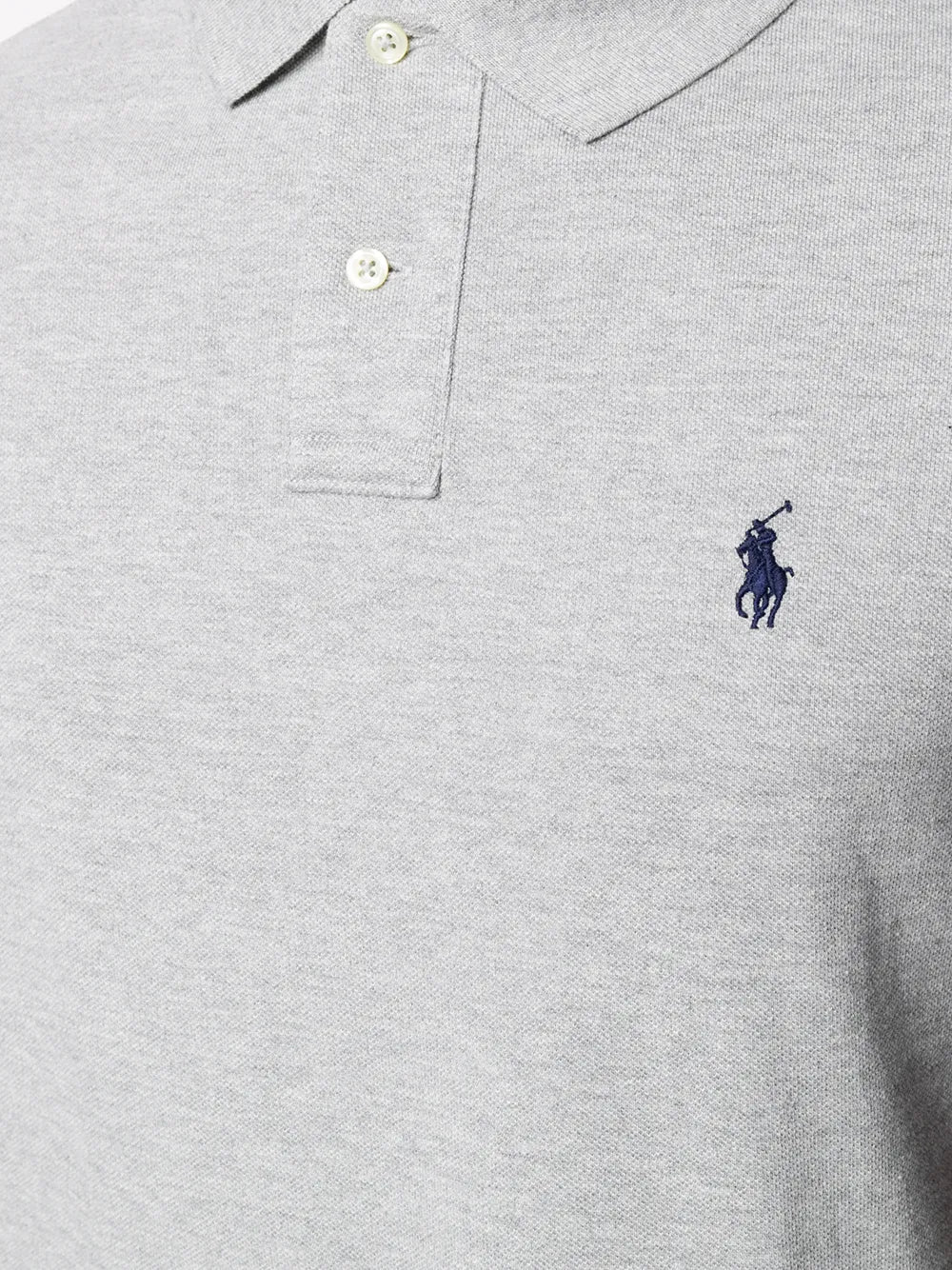 camisa polo de manga curta com logotipo bordado