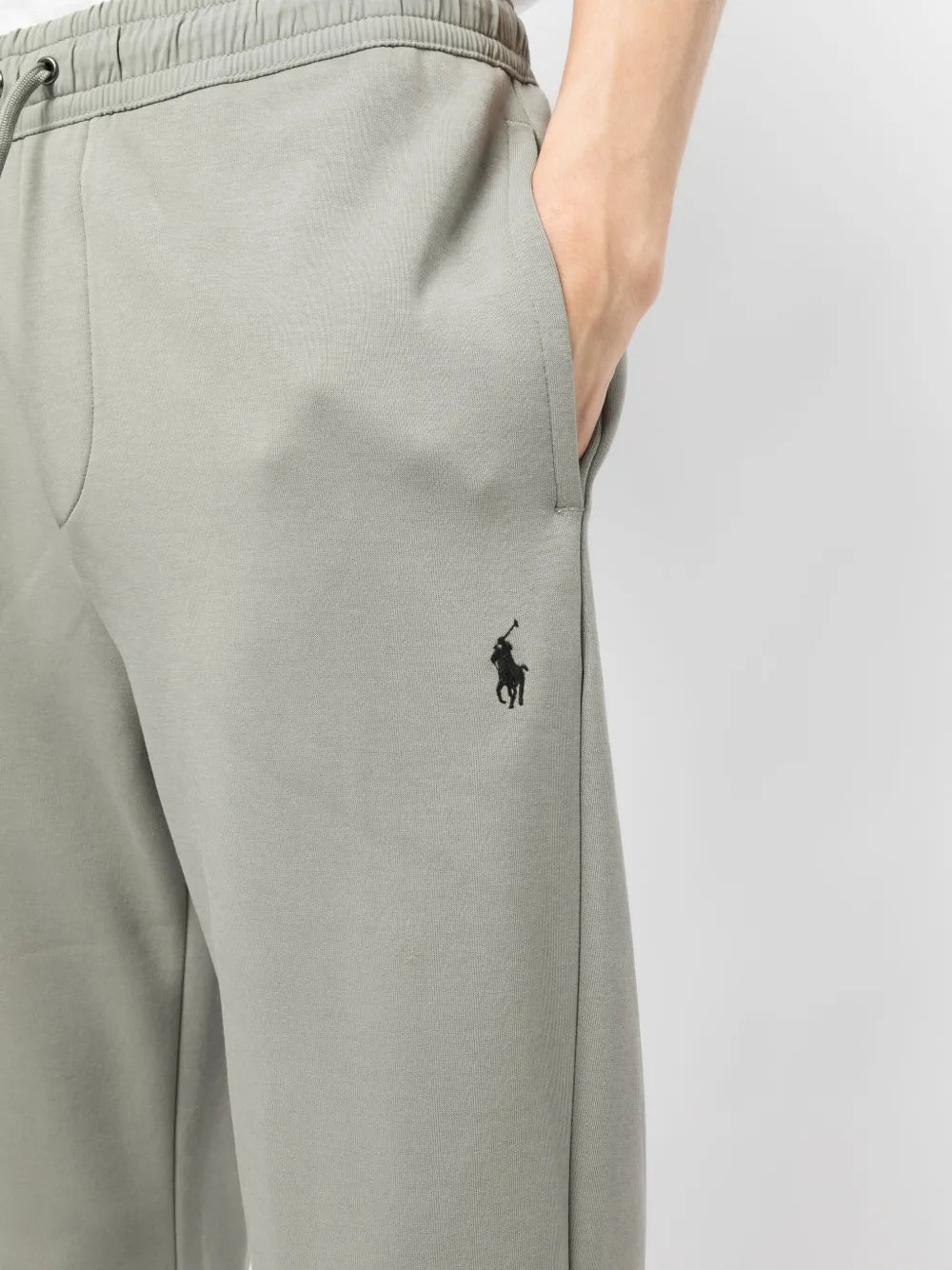 Calça esportiva com cordão bordado Polo Pony