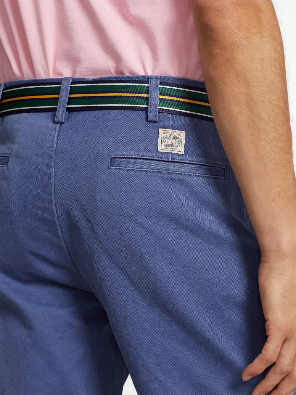 shorts chino de algodão de cintura média