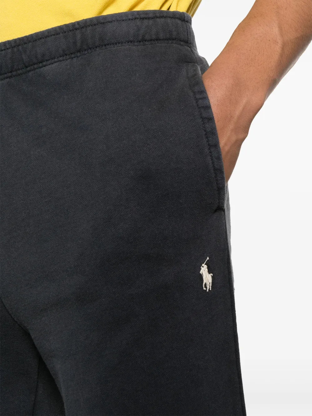 Calça esportiva de algodão com bordado de pônei