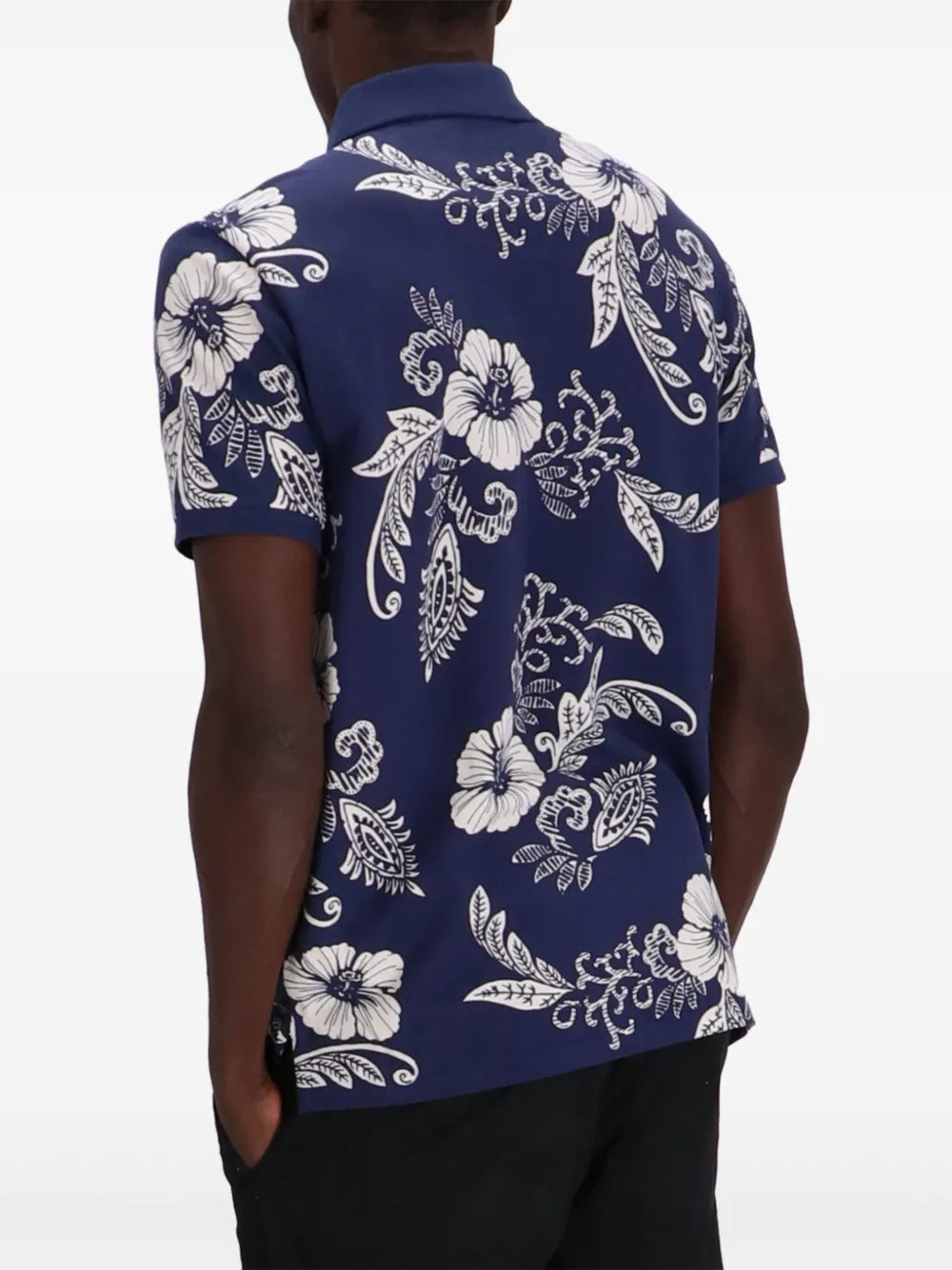 camisa polo com estampa floral