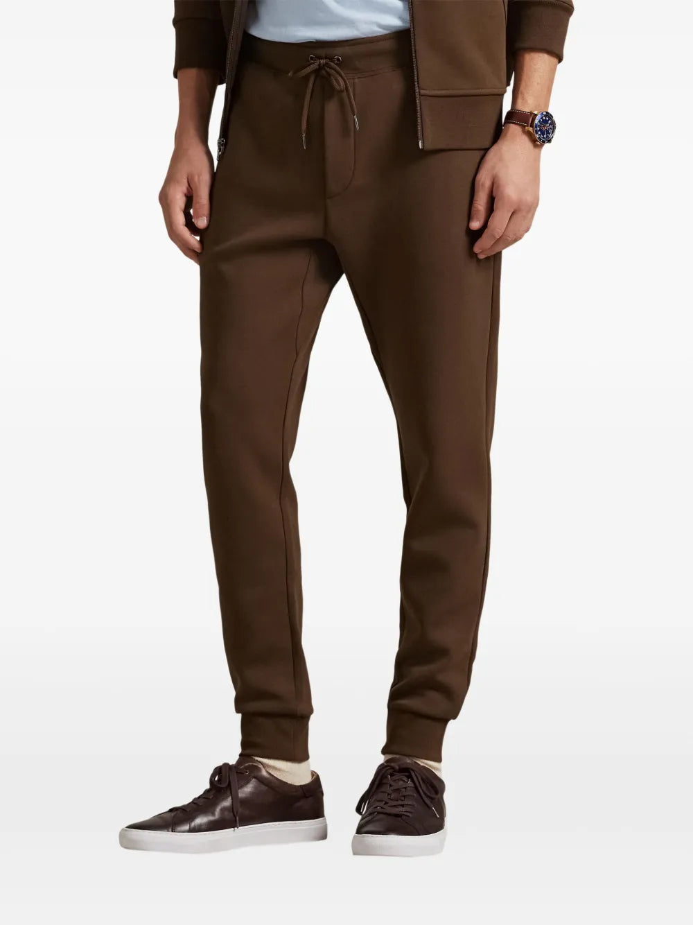 calças de moletom com logotipo bordado