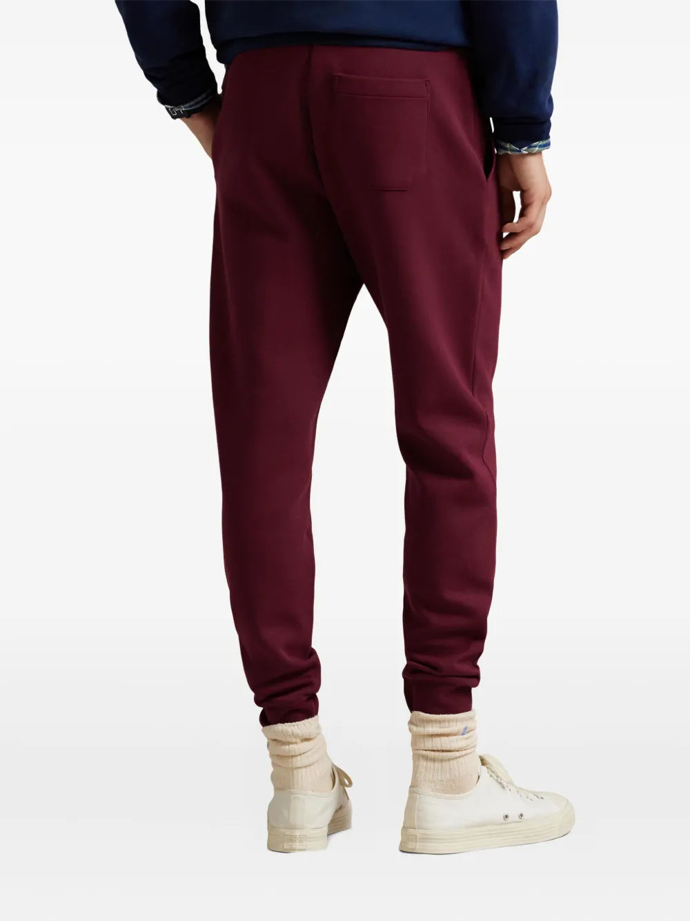 calças de treino de malha dupla