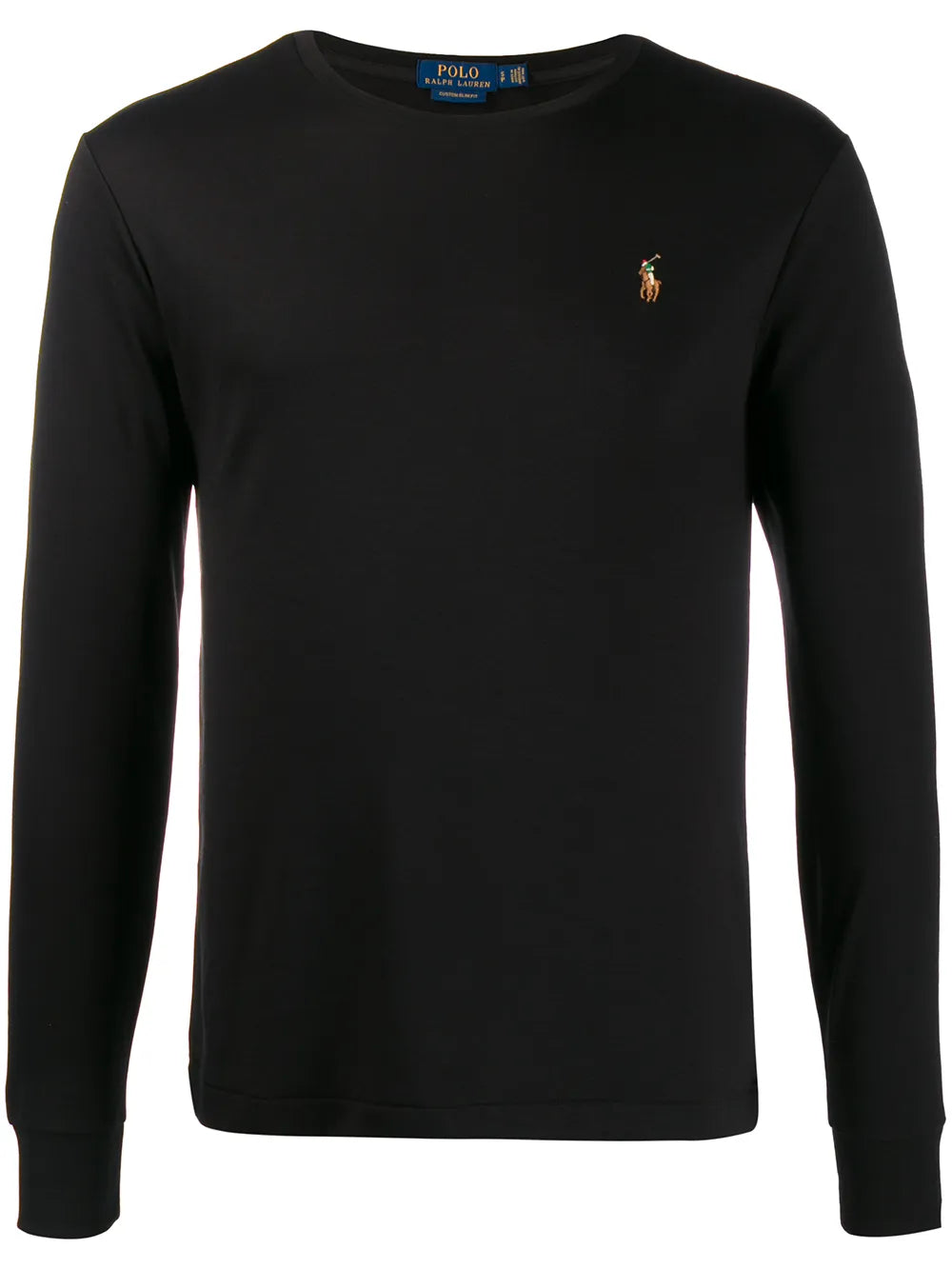 camiseta de manga comprida bordada com logotipo