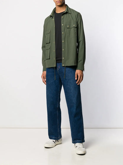 camiseta de manga comprida bordada com logotipo