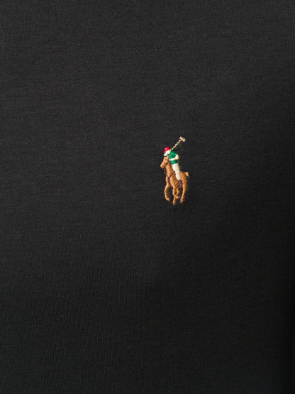 camiseta de manga comprida bordada com logotipo