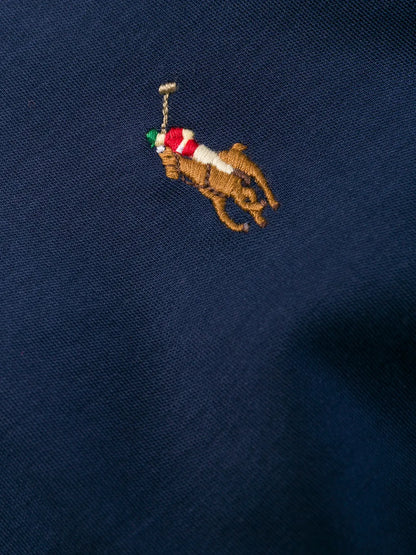 camiseta de manga comprida bordada com logotipo