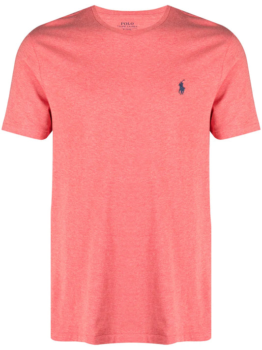 camiseta de algodão com logotipo bordado