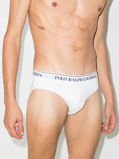 pacote com 3 cuecas com cós com logotipo