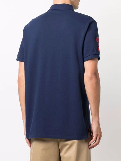 Camisa polo de algodão com motivo Pony