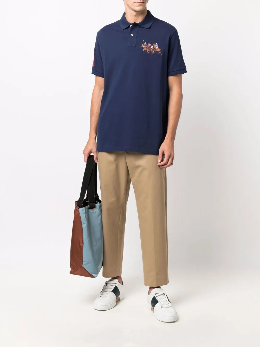 Camisa polo de algodão com motivo Pony