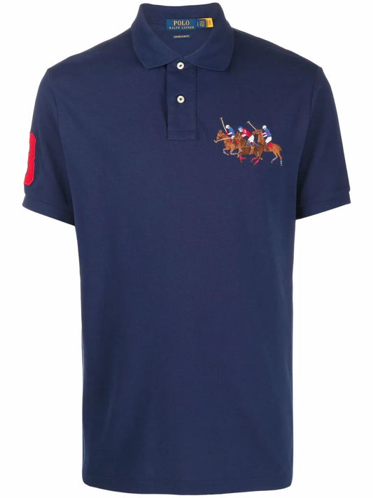 Camisa polo de algodão com motivo Pony