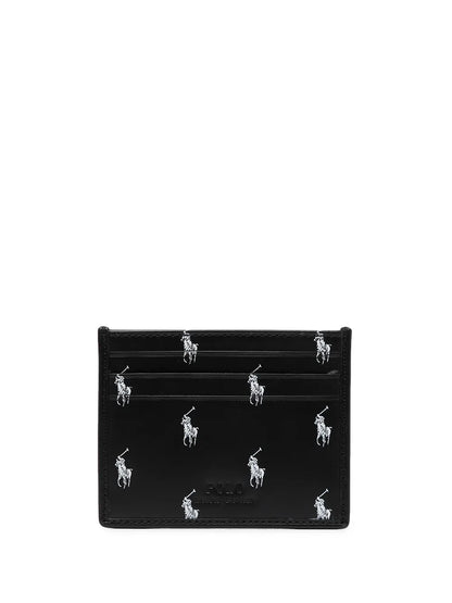 Porta-cartões de couro Polo Pony