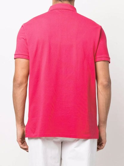 camisa polo bordada em piqué