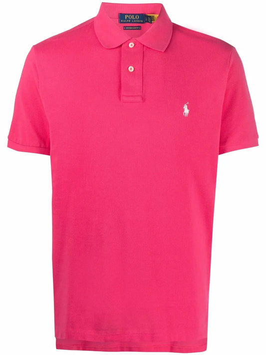 camisa polo bordada em piqué