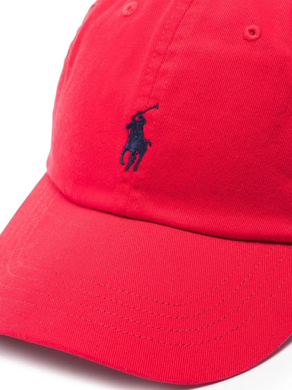 Boné de algodão bordado com o logotipo Polo Pony