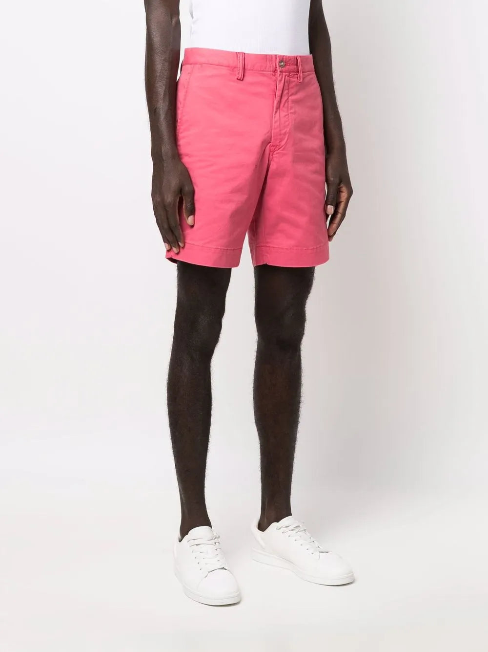 shorts chino de algodão com quatro bolsos