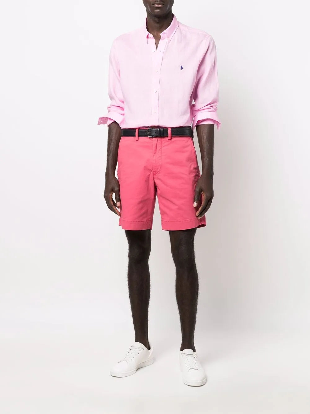 shorts chino de algodão com quatro bolsos