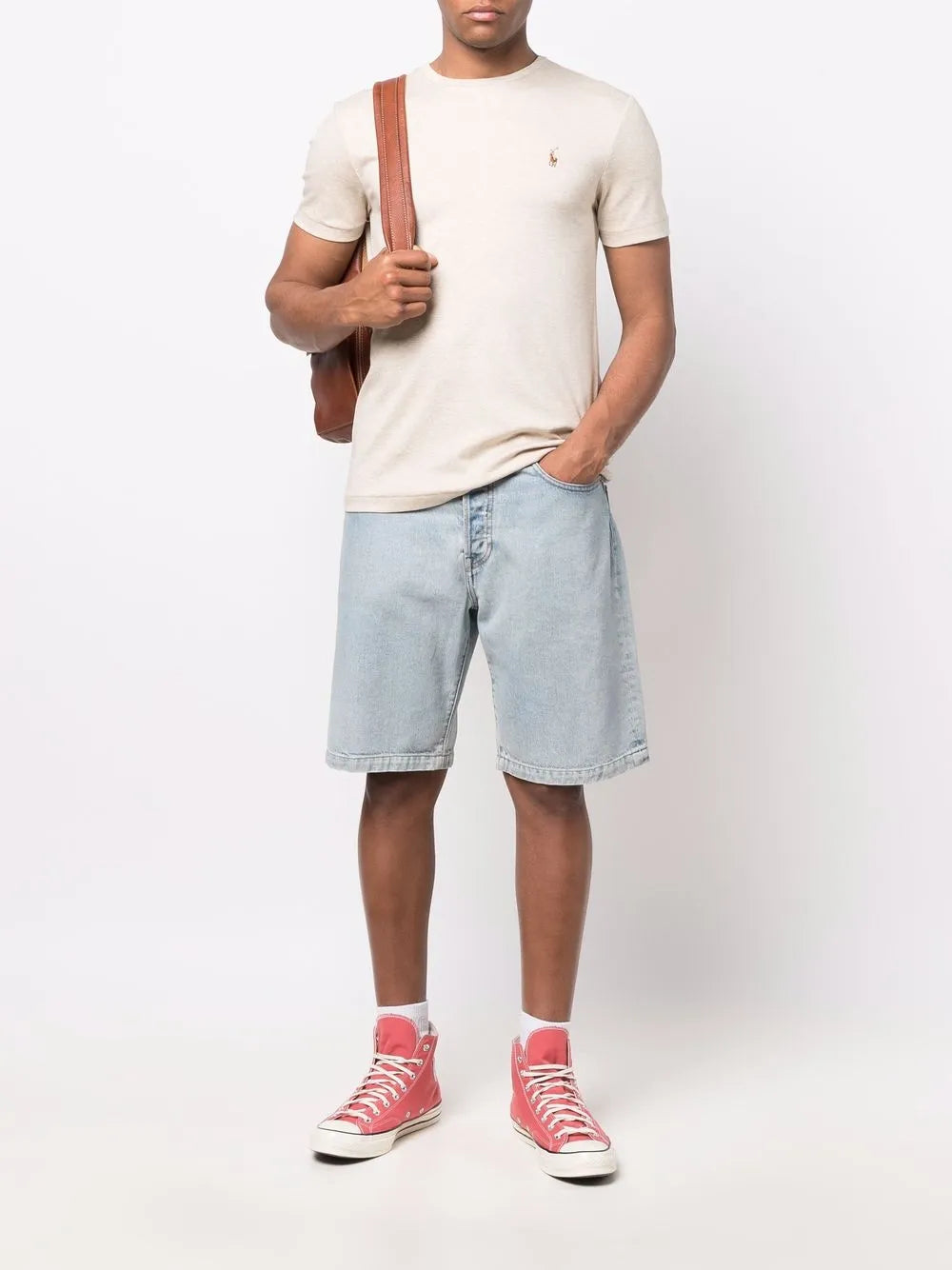 Camiseta bordada com o logotipo do Polo Pony