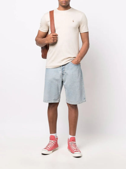 Camiseta bordada com o logotipo do Polo Pony