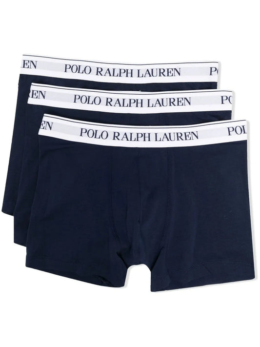conjunto de 3 boxers com cós com logotipo