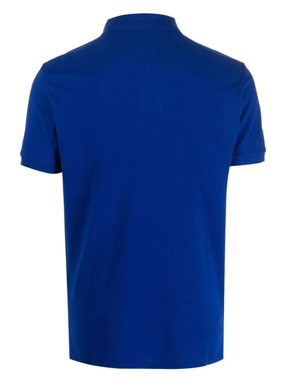 camisa polo de algodão com logotipo bordado