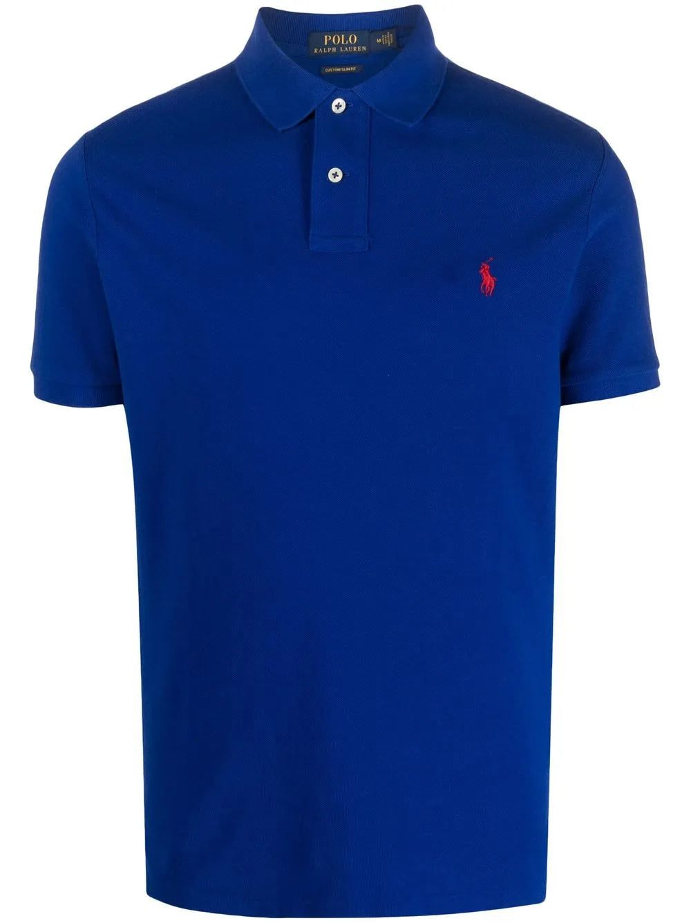 camisa polo de algodão com logotipo bordado