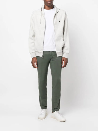 Moletom com capuz e zíper com logotipo de pônei