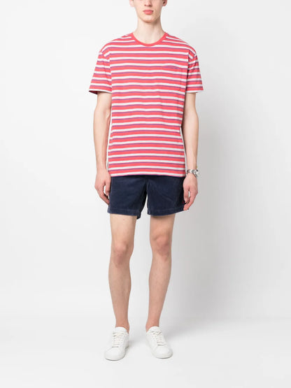 shorts de veludo cotelê com cordão