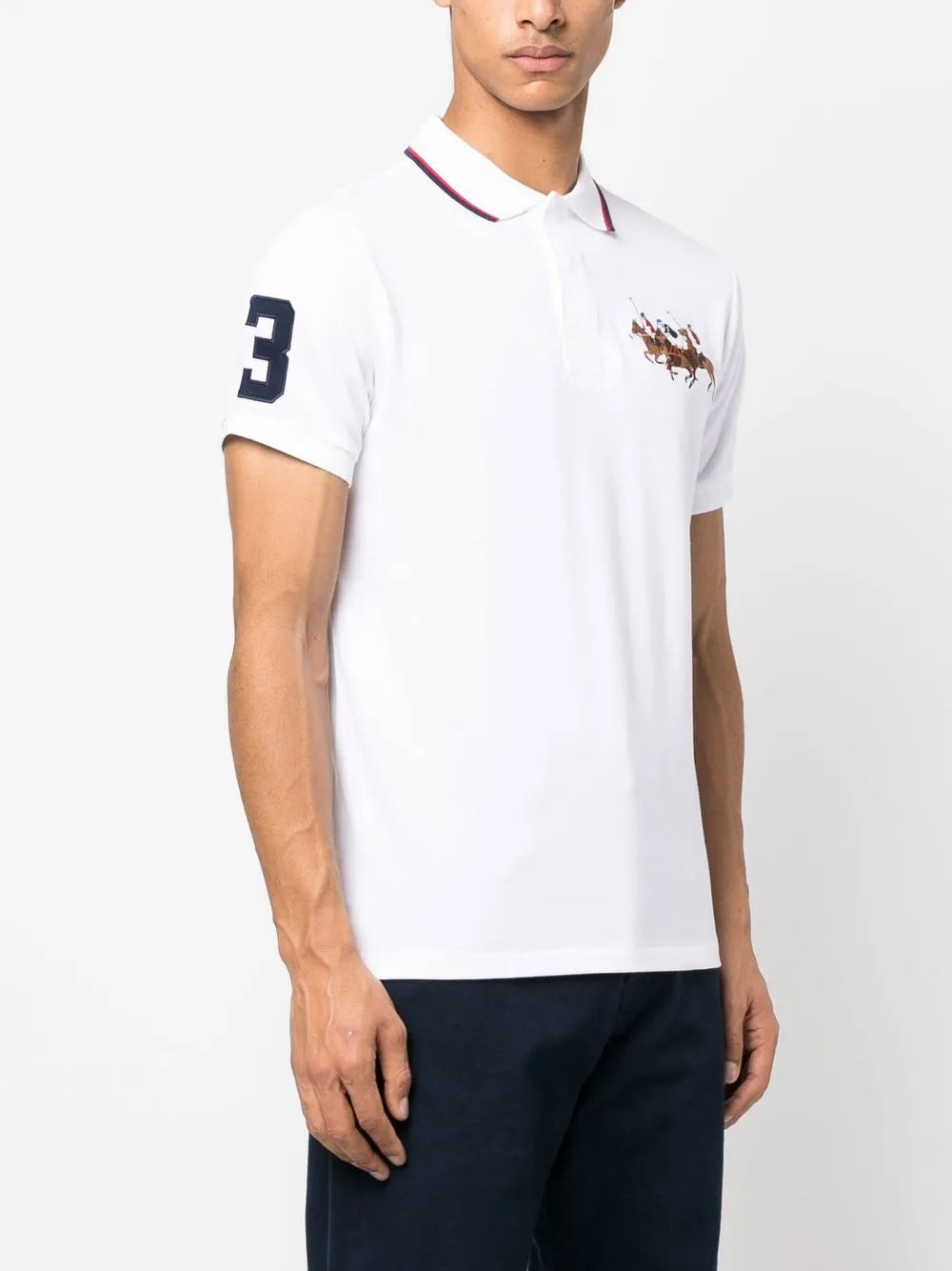Camisa polo de algodão Triple-Pony