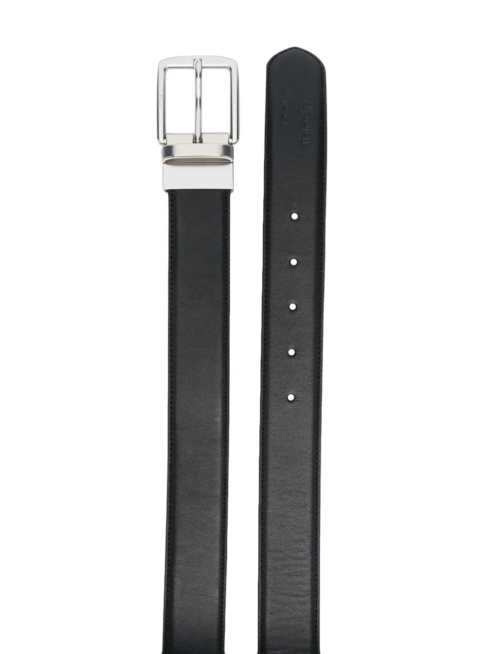 conjunto de cinto e porta-cartão com carimbo de logotipo