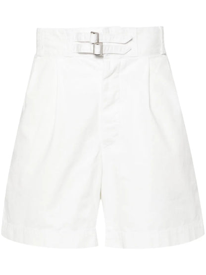 shorts de algodão com cinto