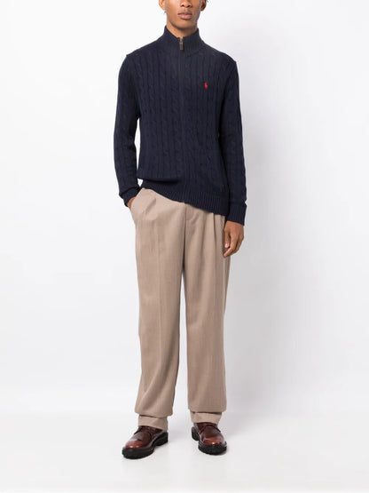 cardigan de algodão tricotado