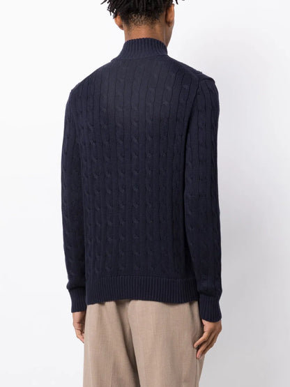 cardigan de algodão tricotado