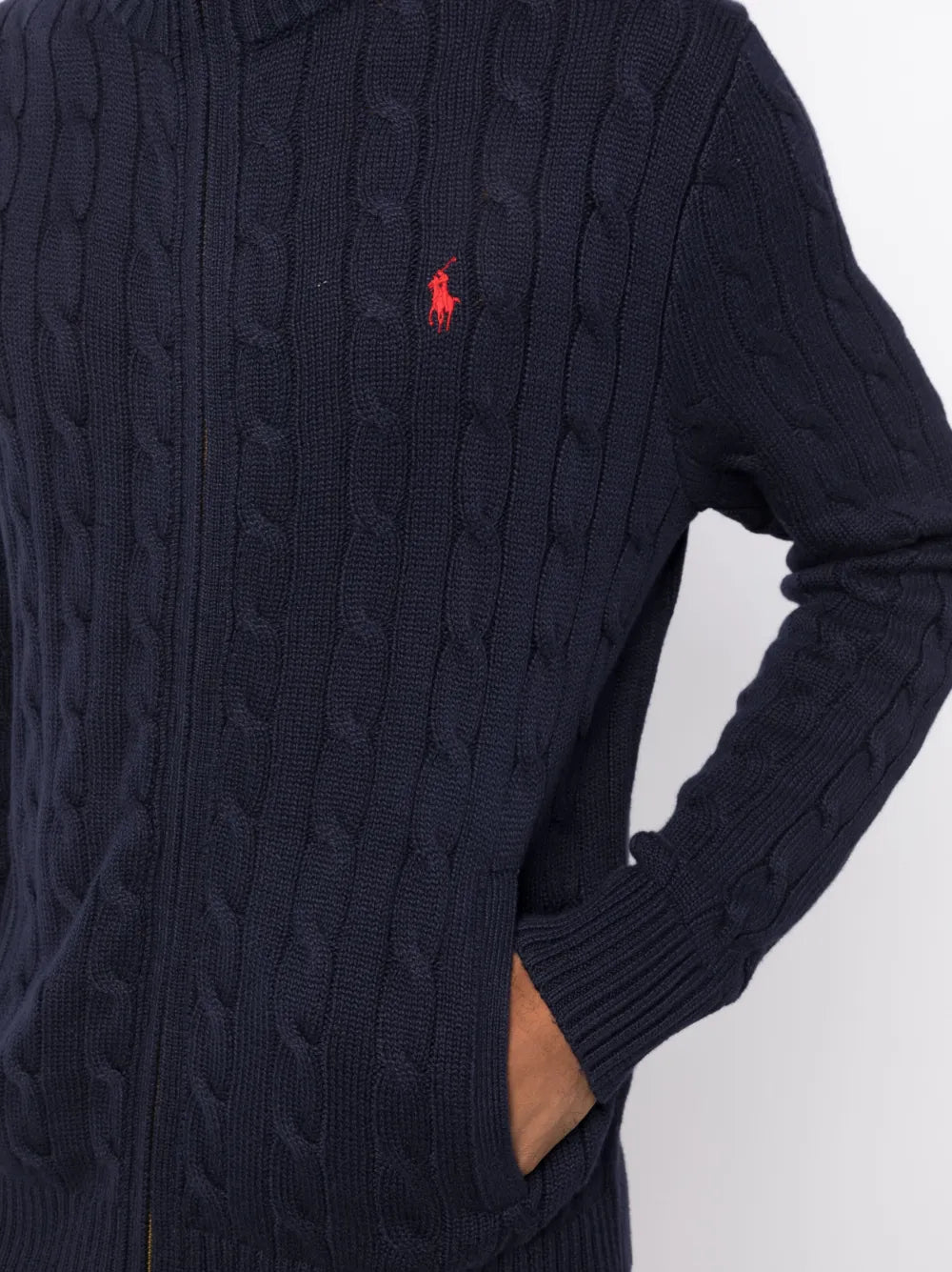 cardigan de algodão tricotado