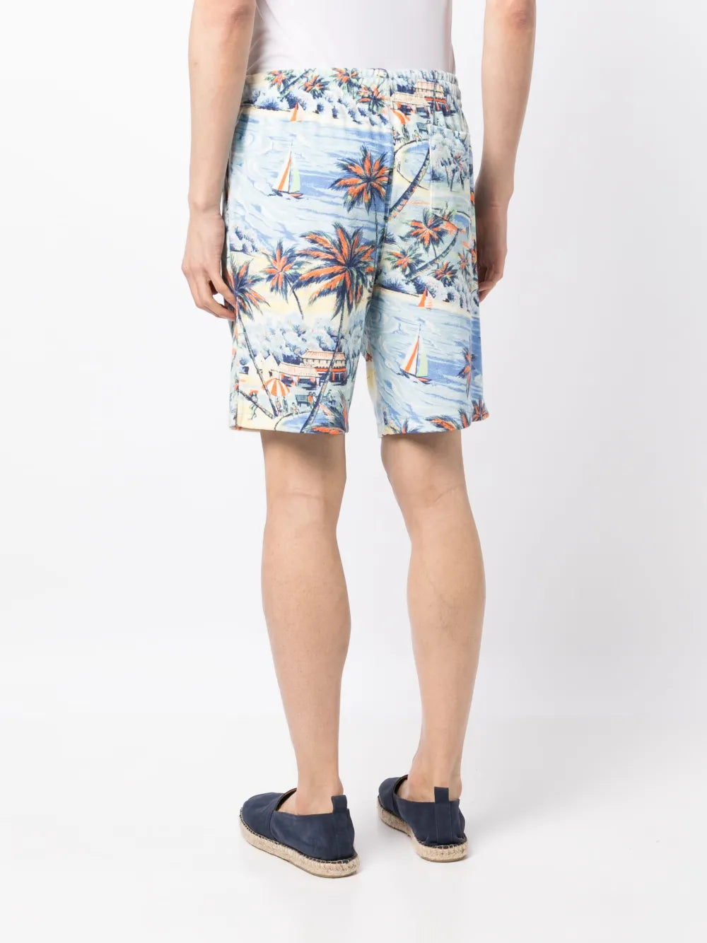 Shorts de corrida Terry Palm-print