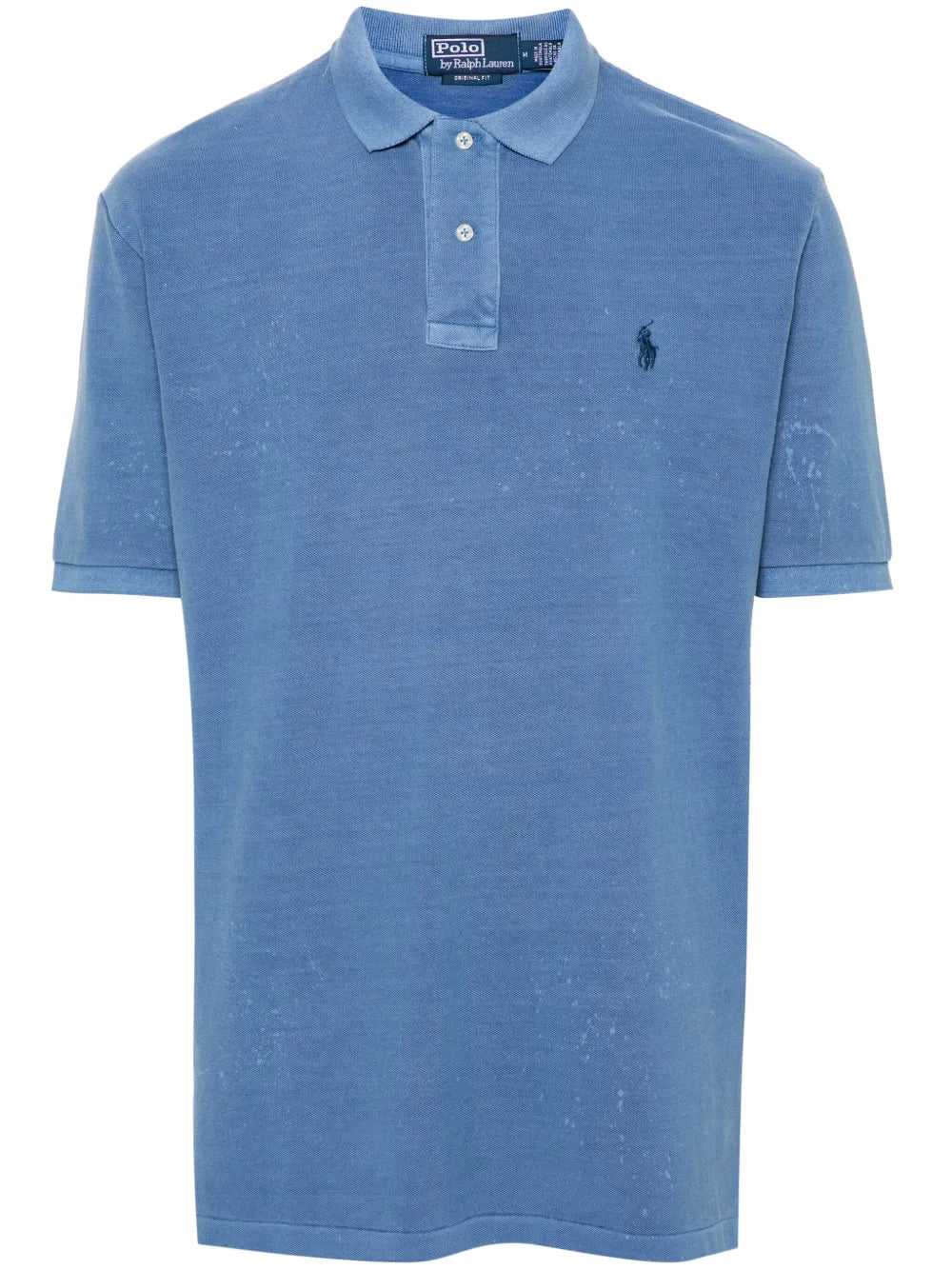 camisa polo de algodão com logotipo bordado
