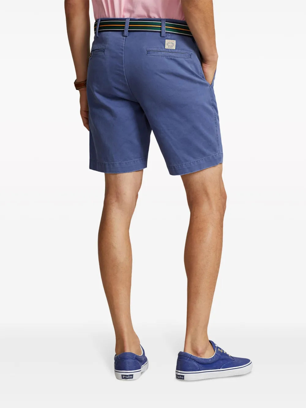 shorts chino de algodão de cintura média