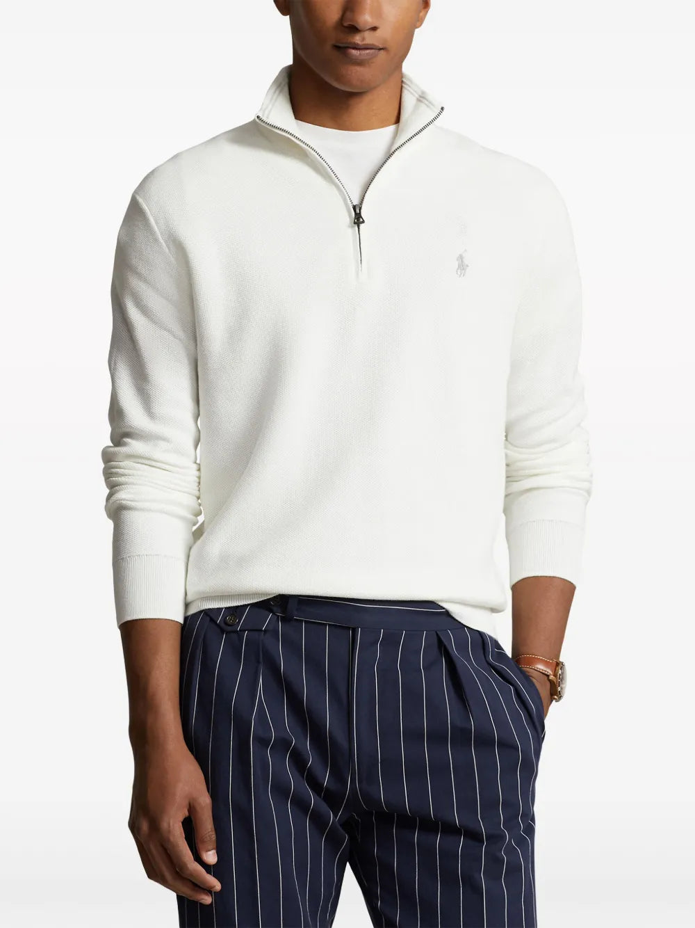 Blusa Polo Pony com zíper