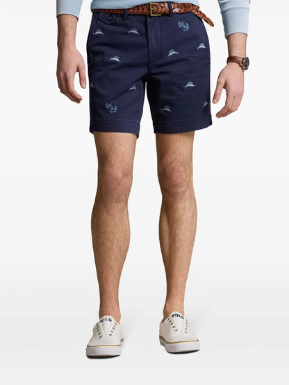 shorts chino bordados