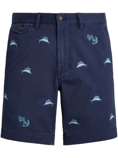 shorts chino bordados