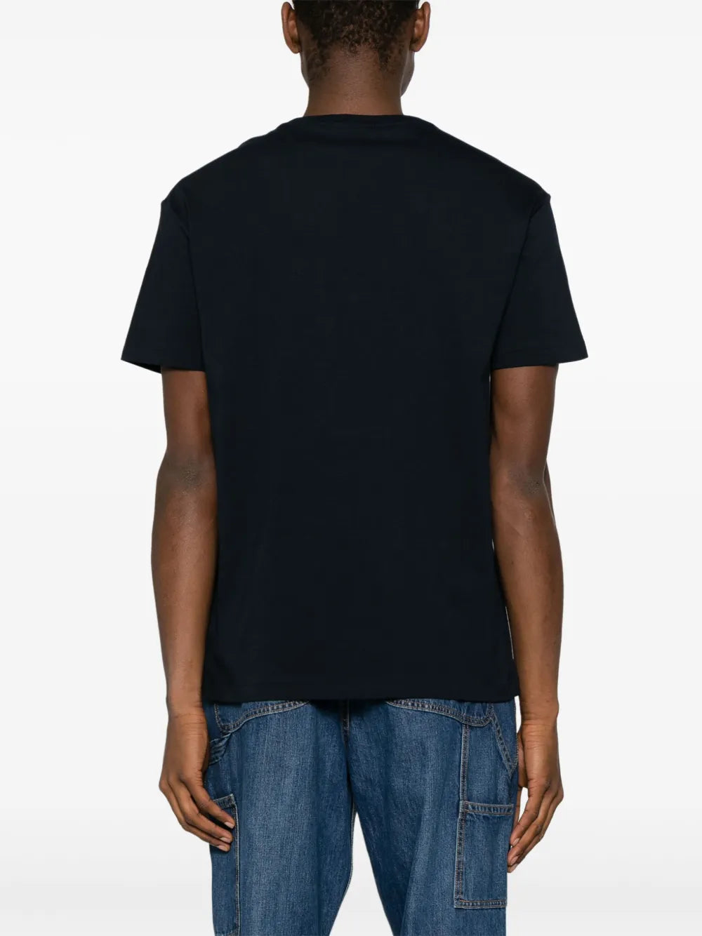 camiseta de algodão com logotipo bordado