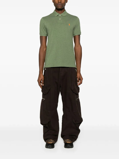 camisa polo piqué com logo bordado