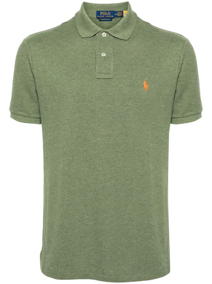 camisa polo piqué com logo bordado
