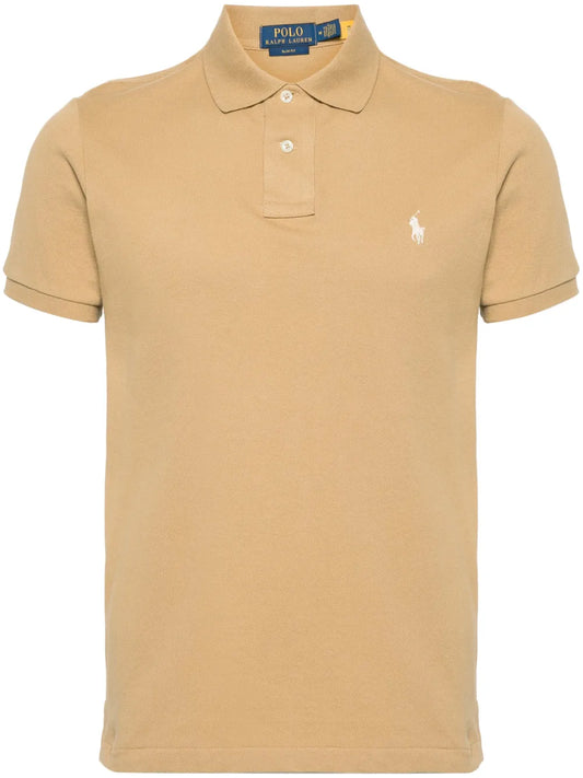 Camisa polo de algodão com bordado de pônei