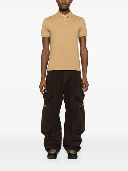 Camisa polo de algodão com bordado de pônei