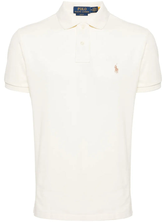 Camisa polo de algodão com bordado de pônei