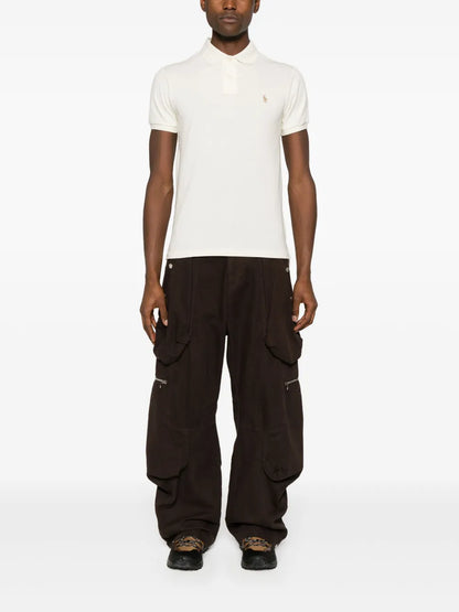 Camisa polo de algodão com bordado de pônei