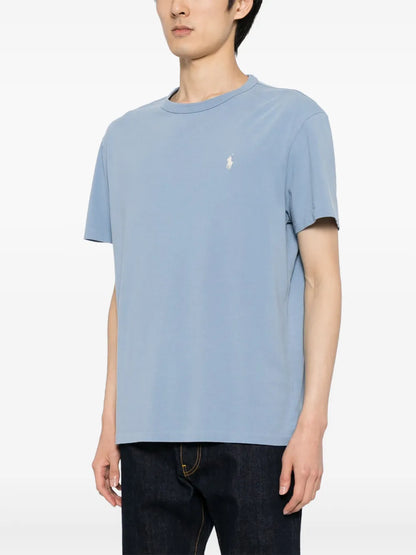 Camiseta de algodão bordada Polo Pony