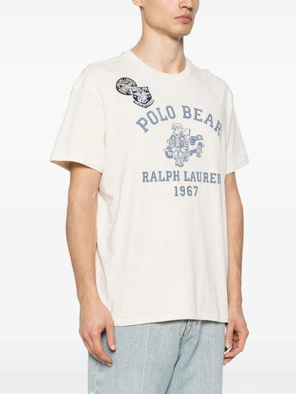 Camiseta Polo com estampa de urso